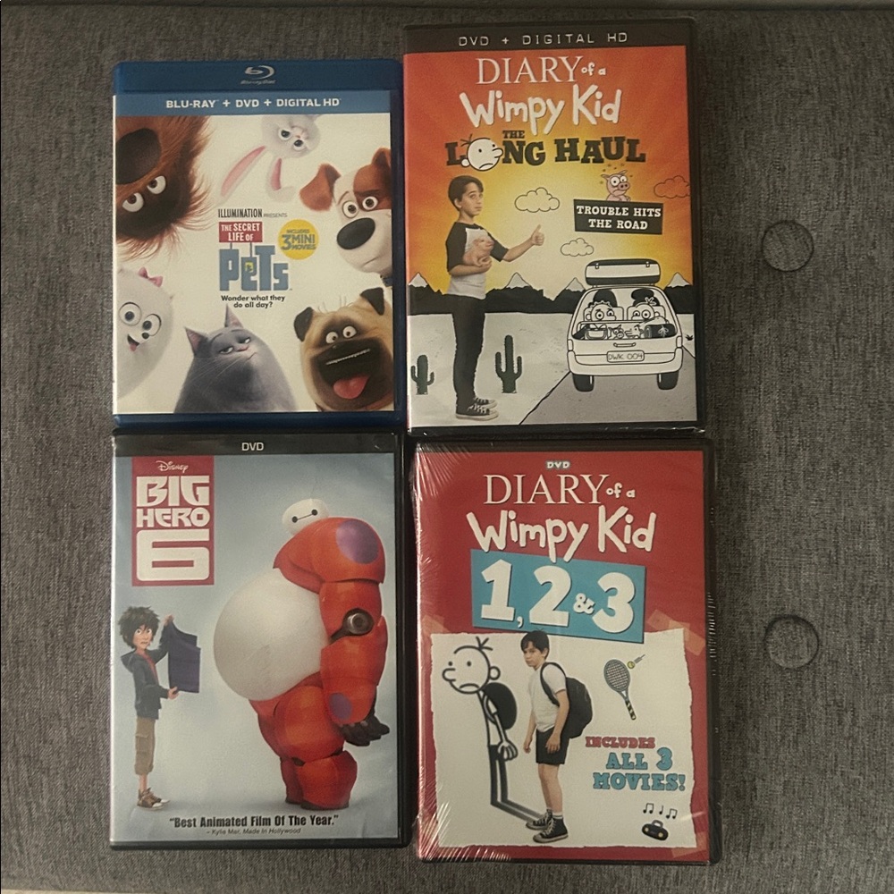 4 kid/family movie dvds